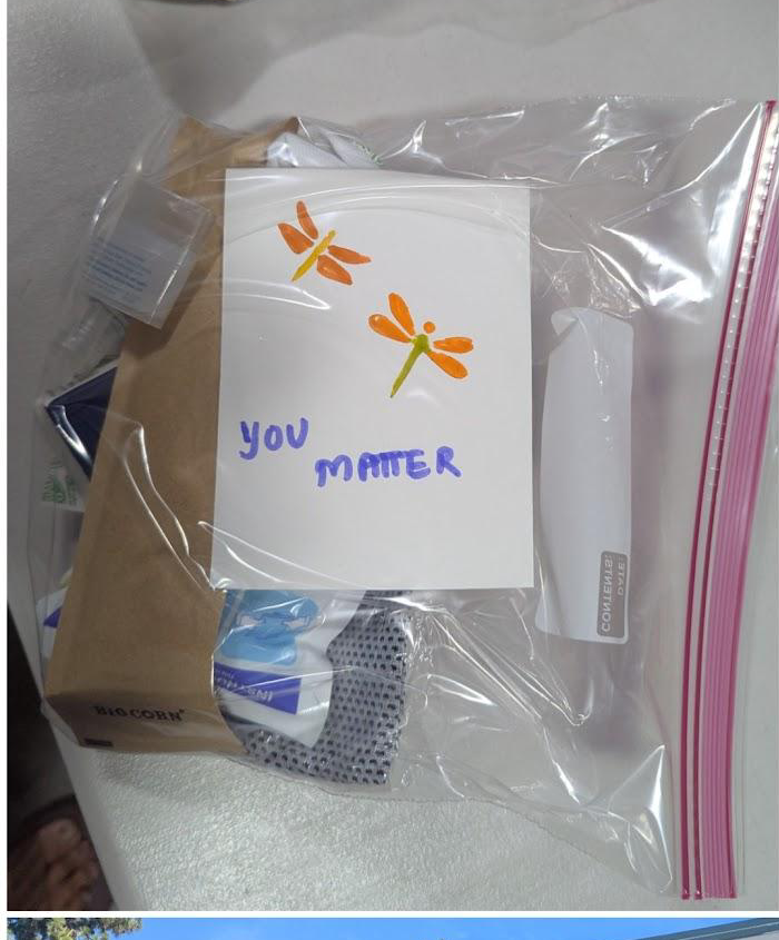 Kit with a handmade You Matter card featuring painted dragonflies